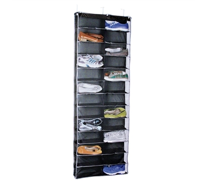 Every College Dorm Needs One - Over Door 26 Pair Shoe Holder - Black