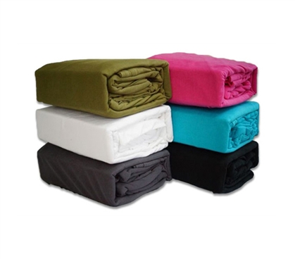 College Ave Jersey Knit Twin XL College Bedding Sheets (Available in 6 Colors) - Complete Your Dorm Bedding