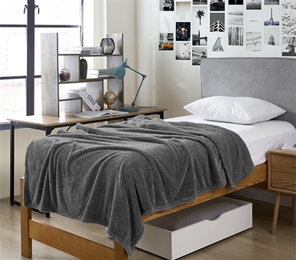 Gray Bedding Essential Neutral Dorm Decor Twin XL Bedspread College Bed Blanket