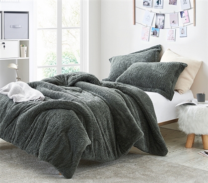 Extra Long and Extra Wide Twin Comforter and Standard Dorm Pillow Sham Set Made with Ultra Cozy Plush Bedding Materials