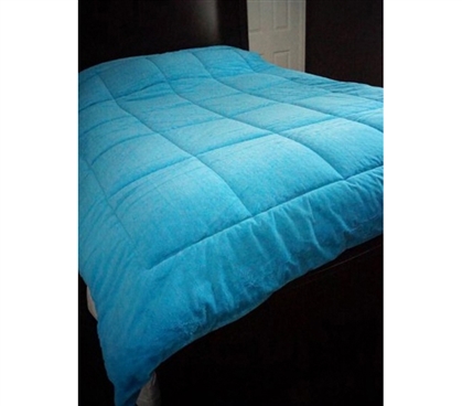 Comfortable College Plush Dorm Room Comforter - Aqua - Twin Bedding Super Soft!