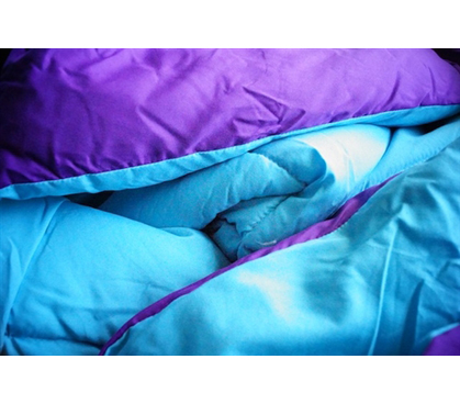 Fun Dorm Item - Aqua/Downtown Purple Reversible College Comforter - Twin XL - Choose From Two Colors