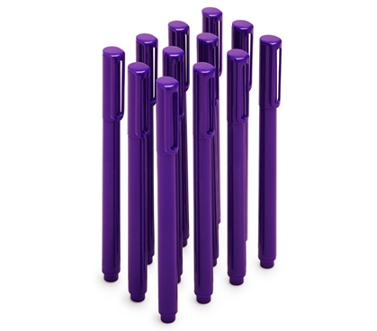 Ballpoint Pens - Set of 12 - Purple (Black Ink) College Supplies College Pens