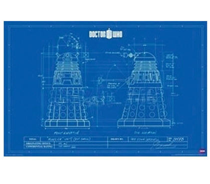 Doctor Who Blueprint Poster