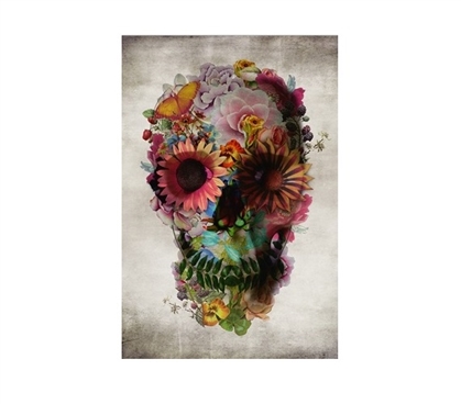 Flower Skull Poster - Highlight Life and Death at Cheap College Prices