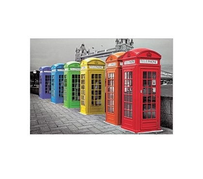 London Phoneboxes Color College Poster Wall Decorations for Dorms College Wall Decor Must Have Dorm Items