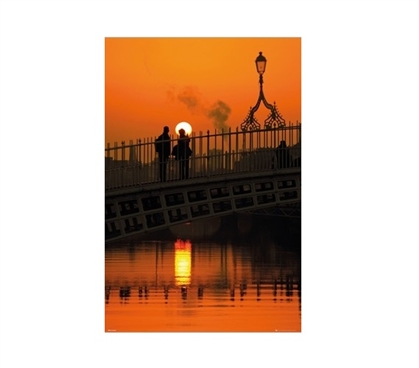 Dublin Halfpenny Bridge Portrait Dorm Room Poster Dorm Room Decorations Dorm Wall Art Must Have Dorm Items