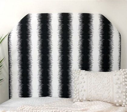 Black and White Twin XL Headboard Patterned College Bedding Headboard with Velcro Headboard Dorm