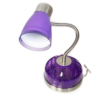 The Stay Organized Dorm Desk Lamp - Purple Dorm Essentials Dorm Necessities College Supplies