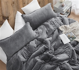 Git Cozy - Coma Inducer Twin XL Comforter - Darkest Gray