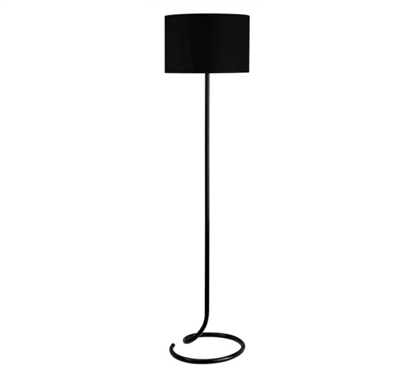 Cool Design - Snail's Tail Floor Lamp - Spiral Black - College Lamp For Studying