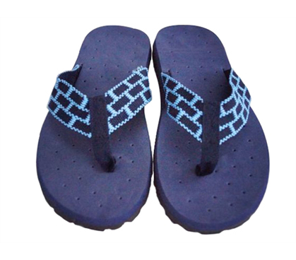 Shower With Comfortable & Safe Sandals - Cushion-Relax Shower Sandals - Navy Reggae