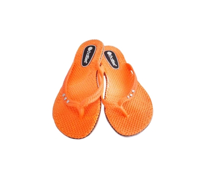 Bright & Vibrant Flip Flops - Orange Chatties Shower Sandal