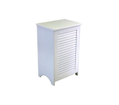 College Supplies Dorm Laundry Hamper White Louvered Hamper