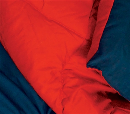 Nightfall Navy/Cherry Red Reversible College Comforter - Twin XL