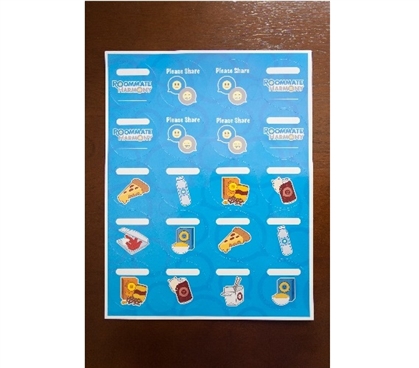 Food Labeling Stickers Dorm Necessities Cool Dorm Room Ideas