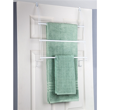 3 Tier Towel Holder - Over the Door College Essentials Dorm Necessities