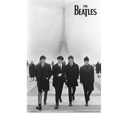 Decor For Dorms - The Beatles - Eiffel Tower Poster - Best Items For College