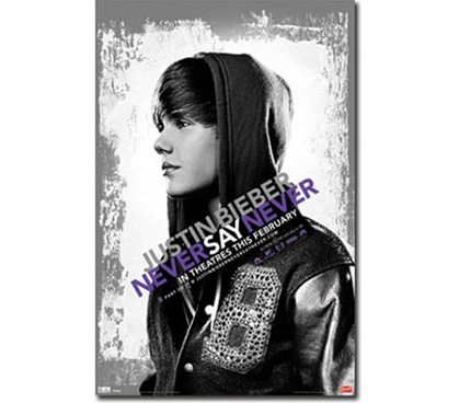 Justin Bieber Never Say Never Movie Poster College dorm room wall decor accessories