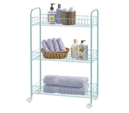 3-Tier Rolling Storage Cart - Mint