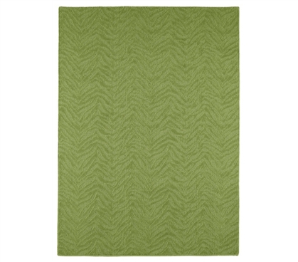 Great Area Rug For Dorms - Zebra 4' x 6' Rug - Lime - Enhance Dorm Decor