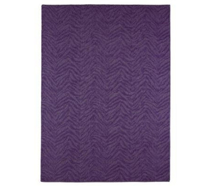 Rugs Are Dorm Essentials - Zebra 4' x 6' Rug - Purple - Cover That Bare Floor