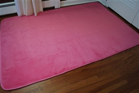 Cover Those Cold Floors - Microfiber Dorm Rug - Cherry Pink - Much Needed Dorm Supply
