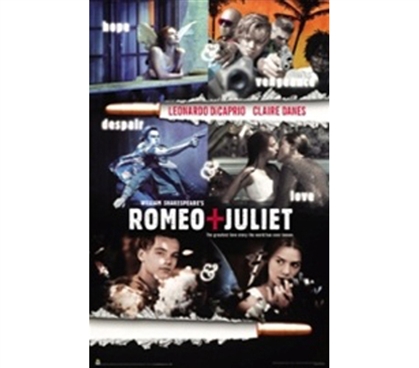 Romeo & Juliet Movie College Dorm Room Poster romantic movie themed dorm room college poster features Romeo and Juliet