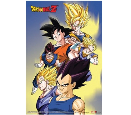 Dragonball Z - Goku, Vegeta & Vegito Poster DBZ Poster Dragonball Poster Dorm Room Decorations Dorm Room Poster