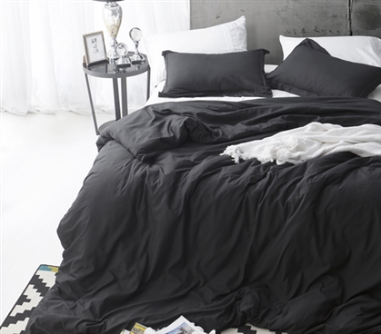 Stylish Extra long Twin Bedding Cozy Supersoft Black Twin XL College Duvet Cover