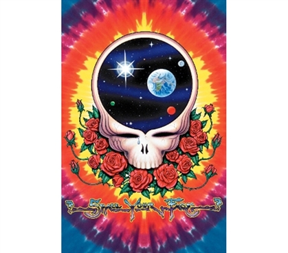 Steal Your Face Poster Tie Dye Dorm Accessories Cool Grateful Dead Poster Crying Skull Poster