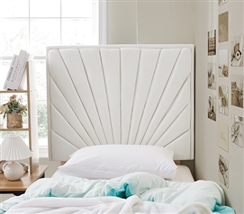 Tavira Allure College Dorm Headboard - Sunrise Panel - Velvety White