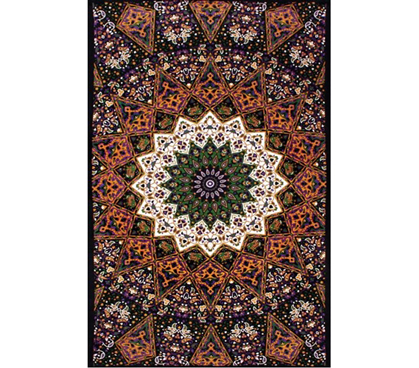 3D Purple Star India Tapestry