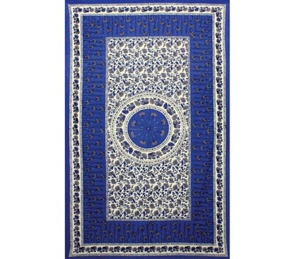 Blue Flower Tapestry Dorm Room Decorations