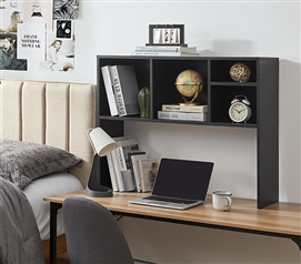 The College Cube - Dorm Desk Bookshelf - Black Dorm Essentials Dorm Room Decor