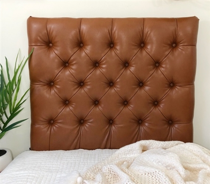 Neutral Dorm Bedding Essential Brown Leather Headboard College Dorm Bedding Ideas Tufted Headboard