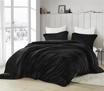 Coma Inducer Twin XL Duvet Cover - Touchy Feely - Black