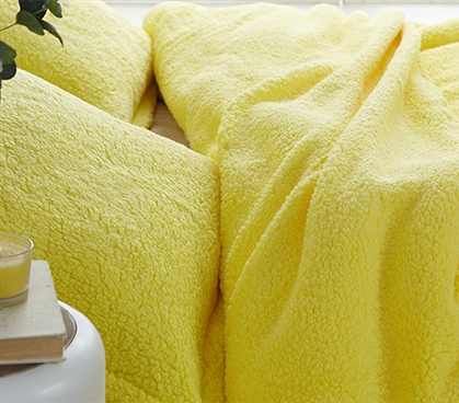 Coma Inducer Twin XL Duvet Cover - The Napper - Limelight Yellow