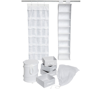 Keep Closet Organized - Ultra Closet Complete Set - White - Essential For College Dorm