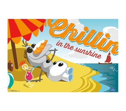 Best Stuff For College - Olaf Chillin' In The Sunshine Poster - College Shopping Essentials