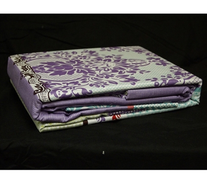 Sunset Aqua Twin XL Sheet Set - College Ave Designer Series Extra Long Twin Sheets Dorm Bedding for Girls