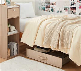 Texture Brand - Rolling Under Bed Storage Drawer - Taupe Weave