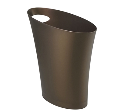 Skinny Trash Can - Bronze