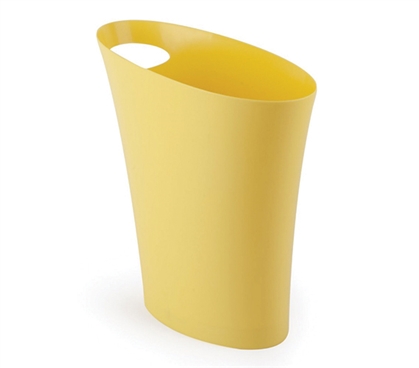 Skinny Trash Can - Yellow