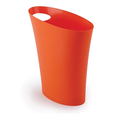 Skinny Trash Can - Orange