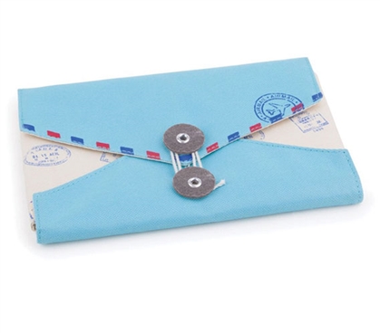 Envelope Jewelry and Cosmetic Dorm Organizer - Blue