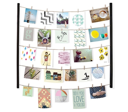 Clothesline Photo Display - Black