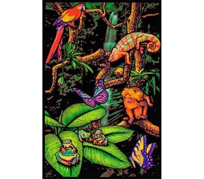 Decorate With Posters - Rainforest Blacklight Poster - Buy Dorm Supplies