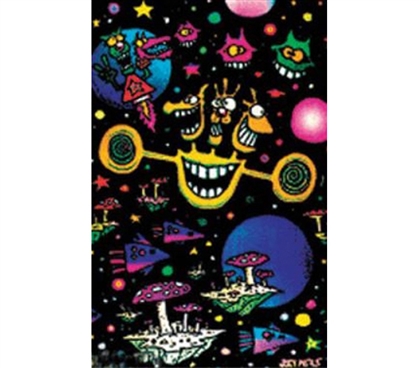 Essentials For College - Space Craze Blacklight Poster - Decor For Dorms