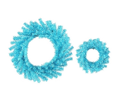 College Wall Decor Dorm Room Decorating Ideas 10"/18" Sky Blue Wreath Set